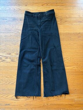 Zara Black Denim High-Rise Jeans